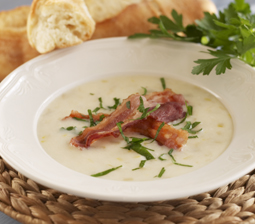 Aspargessuppe med cremefraiche